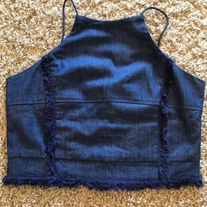 Jean crop top